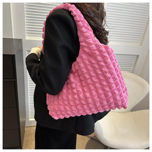 Bolso de Hombro con Diseño de Burbujas y Flores, Gran Capacidad, para Estudiantes, Bolso de Compras - Product Image 4