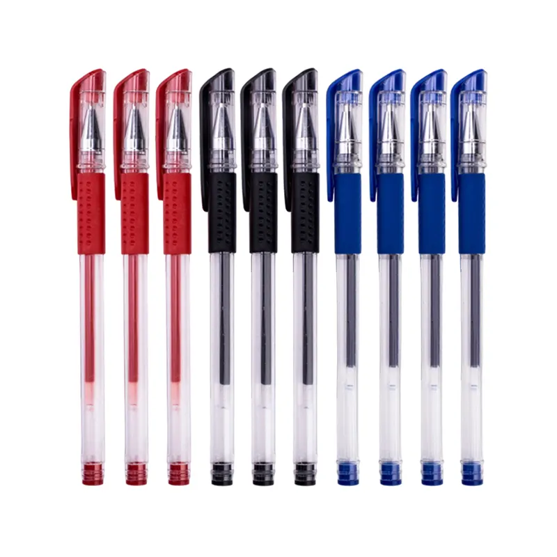 Wholesale Neutral Pen Carbon Red Black Blue Water Based Signature Student Gel Pens With Custom Logo