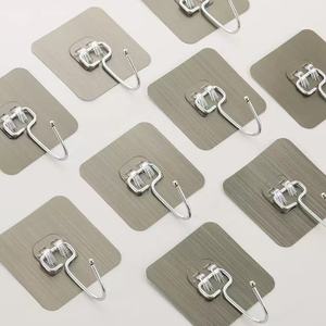 Hot Selling Waterproof Wall Hanger Heavy-Duty Adhesive Hooks <strong>Kitchen</strong> Bathroom Rust-Resistant Sticky Hooks for Hanging Wall - Product Image 2