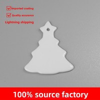 Offre Spéciale Noël – Pendentifs Ronds en Céramique Style Européen 3 Pouces, Personnalisables par Transfert Thermique (Logo/Photo), Modèle Vierge pour les Fêtes 001