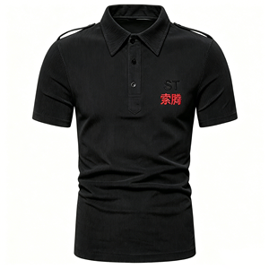 Exclusivo Cordón de Pana Casual para Camisa de Hombre, Manga Corta, Bordado, para Golf, con Logotipo Personalizado OEM - Product Image 4