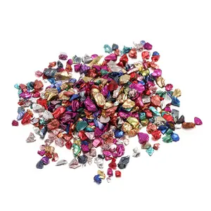 Crushed glass rocks glass glitter broken glass for landscape decoration building materials DIY glue filled AB stained