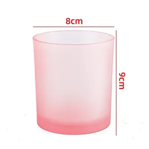 Wholesale Frosted <b>Glass</b> Candle Cup Gold Foiling Colored Jar Transparent Minimalist Vessel Aromatherapy <b>Container</b> Home Decor Gift - Product Image 6