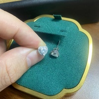 Pendientes de Plata de Ley 925 Clásicos al por Mayor, Chapados en Platino, con Moissanita Certificada de Corte Brillante, para Mujer, Aniversario, Súper Oferta