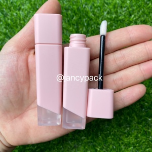 JANCY Botol Lipgloss Plastik Persegi, Wadah Lipgloss Plastik Lipgloss, Wadah <span class=keywords><strong>Liptint</strong></span> Kosmetik Kustom 5Ml <span class=keywords><strong>Matte</strong></span> Pink Coklat Hitam - Product Image 2