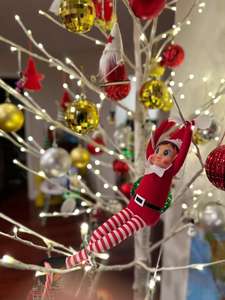 Decorazioni Natalizie Bambola Elfo con Gambe Lunghe Ornamenti Peluche Festivi Addobbi Stagionali - Product Image 4