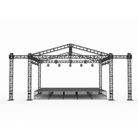 Structure de scène modulaire portable en aluminium résistant aux intempéries pour concerts et spectacles en plein air