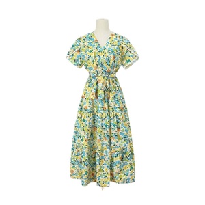 <span class=keywords><strong>Robe</strong></span> d'été <span class=keywords><strong>mi</strong></span>-<span class=keywords><strong>longue</strong></span> bohème en polyester pour femme, style européen et américain, à petites fleurs, col en V fendu, collection 2023, best-seller transfrontalier - Product Image 5
