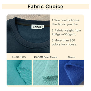 Parches bordados personalizados de alta calidad, ropa activa de entrenamiento, hilo elástico suelto para hombres, cuello redondo pesado, 100% algodón - Product Image 3