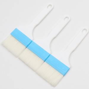 Brocha plana para pintura con mango de plástico y cerdas de fibra química de 1, 2, 3 y 4 pulgadas para pintura a base de agua, pegamento, revestimiento y uso en ferretería. - Product Image 1