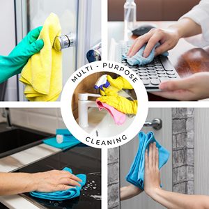 Logo personnalisé 12 "X 12" Chiffon de nettoyage en microfibre Lot de 8 serviettes en microfibre de qualité supérieure <span class=keywords><strong>4</strong></span> couleurs pour cuisines et voiture - Product Image 6