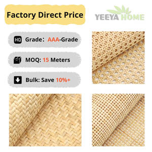 Real Rattan Webbing Roll, Herringbone Weave Natural Rattan Peel Cane for <strong>Furniture</strong> Chair - Product Image 3