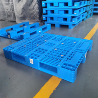 Fabricant palette robuste pour entrepôt HDPE simple face empilable bleu ou personnaliser palette en plastique