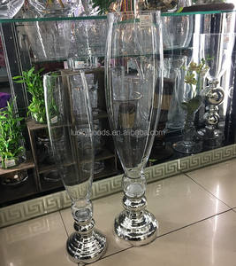 LHP060 शीर्ष बिक्री ट्रॉफी आकार सजावटी ग्लास फूलदान में सोने के रंग - Product Image 5