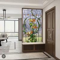 Maßgefertigtes Chinesisches Massives Kirchenfenster mit Buntglas, Doppelseitige Verglasung im Europäischen Stil, Handgefertigte Langlebige Vorhangdekoration