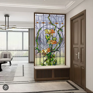 หน้าต่างประตูกระจกสีแบบกำหนดเองจากจีน กระจกสองชั้น สไตล์ยุโรป ทำด้วยมือ ทนทาน ผนังม่านโลหะ - Product Image 3