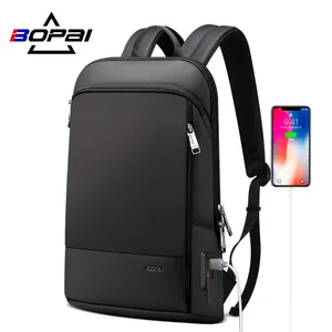 Bopai unisex business smart keychain usb charging 15 commute intelligent college bag thin anti theft men slim laptop backpack