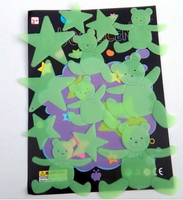 Autocollants muraux fluorescents 3D étoiles et lune haute luminosité, phosphorescents dans le noir, pour chambre d'enfant, décoration DIY