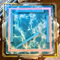 Tapis de Mahjong de style américain HIMORE 31,5x31,5 pouces Rose Bleu Vert Premium Moderne Luxe Épais pour Tables de Mahjong