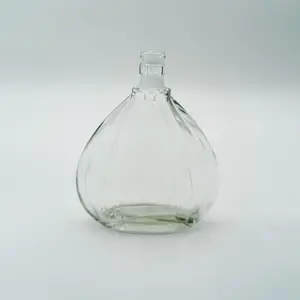 Botella de licor de vidrio de pedernal personalizable, 500Ml, venta al por mayor