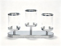 Porte-bougie Hurricane, élégant chandelier à tige haute, bougie pilier en option, taille et finition personnalisables pour table de mariage et décoration intérieure