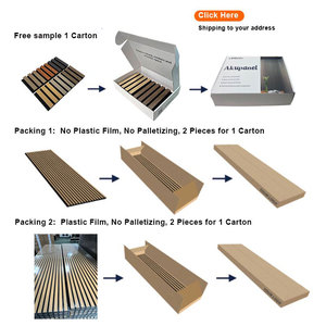 Panel de pared con efecto de madera para interiores, Panel de pared con sonido de poliéster con listones de PET para diseño gráfico a prueba de sonido, paneles de madera para pared - Product Image 6