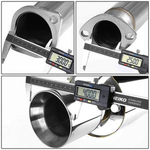 Сталь N1 CATBACK выхлопная <span class=keywords><strong>3</strong></span> "труба + 4,5" наконечник глушителя для 1995-1999 MITSUBISHI ECLIPSE TALON - Product Image 5