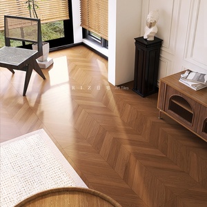 Guangdong Foshan piastrelle vetrificate 60x120 stile francese retrò stile medioevo soggiorno morbido luce pesce osso di legno piastrelle di grano - Product Image 2