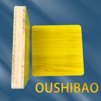 Panneau de coffrage jaune 3 plis mélaminé pour le coulage de béton et la construction extérieure