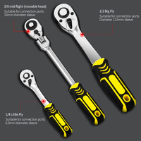 Jeu de clés à cliquet multi-tailles de 216 pièces en acier CR-V, kit d'outils de réparation automobile avec étui en plastique, outils mécaniques