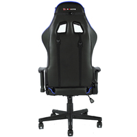 Fauteuil de jeu ergonomique pivotant et inclinable en similicuir moderne à dossier haut avec roulettes, idéal pour la fabrication et le montage de PC
