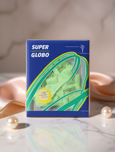 Collana di Perle Super Globo Verde Rotonda 10 Pollici Accessorio di Gioielleria - Product Image 2