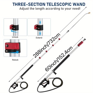 Idropulitrice ad alta pressione per lancia telescopica da 5.5m attacco rapido da 1/4 pollici pulitore per acqua da 4000 PSI - Product Image 2