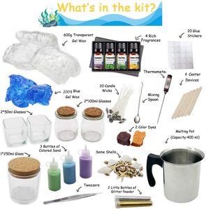 <span class=keywords><strong>Kit</strong></span> de fabrication de bougies parfumées en gel, ensemble de fabrication de bougies DIY <span class=keywords><strong>pour</strong></span> la création de bougies colorées - Product Image 3