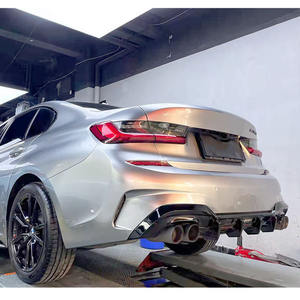 Terminali di Scarico per Auto <span class=keywords><strong>BMW</strong></span> <span class=keywords><strong>Serie</strong></span> <span class=keywords><strong>3</strong></span> G20 G28, Punte Nere Lucide in Fibra di Carbonio - Product Image 5