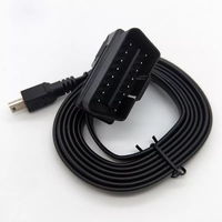 Câble d'extension USB 16 broches OBD2 mâle 1.5m vers OBD OBD II OBD2 adaptateur de câble rallonge de Diagnostic automatique de voiture