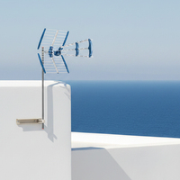 Antenne TV Yagi avec filtre 5G, design pliable, étanche, extérieure, DVB-T/DVB-T2, plastique, 18dBi, réception de signal à gain élevé