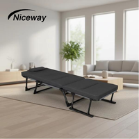 Lit superposé pliable portable au design moderne, lit escamotable réglable en métal, matelas inclinable plié, meubles de chambre à coucher pour une utilisation en extérieur