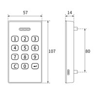 Serrure à code numérique mécanique en alliage de zinc et acier inoxydable avec carte mémoire pour porte en bois