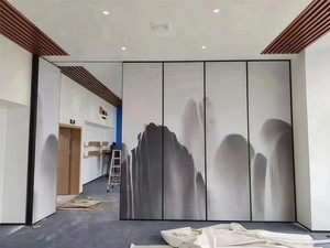 Thiết Kế Mới Acoustic Trượt Phân Vùng Phòng Divider Tường Có Thể Gập Lại Ráp Di Chuyển Tường Cho Văn Phòng Ăn Có Thể Hoạt động Bảng Điều Chỉnh - Product Image 5