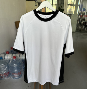 Custom <b>Ringer</b> Solid Jersey <b>T</b>-<b>Shirt</b> <b>Men</b> Oversized Drop Shoulder Cotton Tee Short Sleeve O Neck Summer Streetwear - Product Image 3