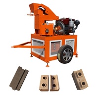 Machine à briques semi-automatique hydraulique mobile WT1-20, équipement de fabrication de blocs de terre sans palette, alimenté au diesel