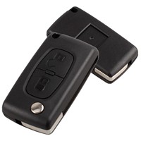 Télécommande porte-clés coque 2 boutons remplacement de clé de voiture pour Citroen C2 C3 CE0536 Peugeot clé à rabat