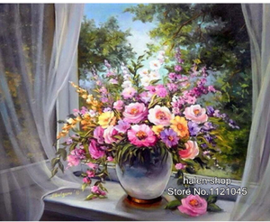 Flower Cross Stitch Embroidery Crafts Needlework & Needlework for Home Decor