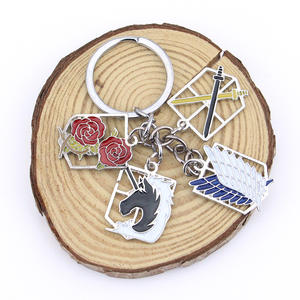 Portachiavi Souvenir <span class=keywords><strong>della</strong></span> Serie Anime 'Wings of Freedom' del Corpo di Ricerca con Eren, Mikasa e Levi - Product Image 5