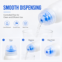 Bouchon de distribution en plastique personnalisé OEM ODM en gros, résistant aux fuites, transparent, pour emballage de jus, sirop, produits laitiers et condiments