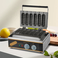 Professionnel Commercial 6 pièces gaufrier bâton fabricant maïs Hot Dog Machine contrôle de température réglable antiadhésif gaufrier