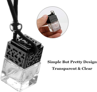 Mini flacon diffuseur de parfum pour voiture en verre de 5 ml, 8 ml, 10 ml avec bouchon en bois et joint à vis, diffuseur d'arômes et flacon de parfum à suspendre pour voiture