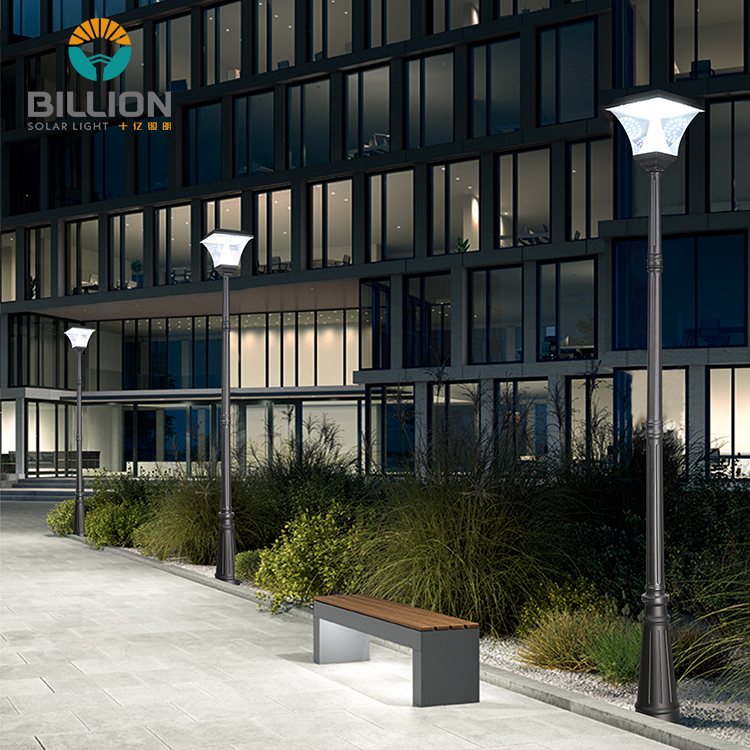 Modern Warm White LED SMD Decorative Light Control IP65 Outdoor Home Waterproof Garden Lamp Solar Post Light Aluminum+PC 180