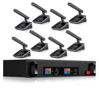 Système de conférence sans fil numérique UHF avec transmission sécurisée DQPSK, commutation de fréquence 520-930 MHz, 200 canaux